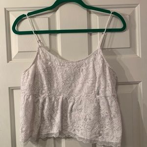 White Lace Hollister Crop Top